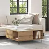 vidaXL Table basse chêne artisanal 80 x 80 x 36,5 cm Bois d'ingénierie