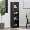vidaXL Haut Armoire Chêne noir 35 x 37 x 142 cm Bois d'ingénierie