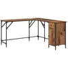 vidaXL Bureau Bois Ancien 141 x 141 x 75 cm Bois d'ingénierie