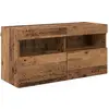 vidaXL Meuble TV mural Bois Ancien 80 x 30 x 40 cm Bois d'ingénierie