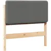 vidaXL Tête de lit capitonnée Marron et gris clair 75 cm Pin massif