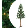 vidaXL Vidaxl Sapin De Noël Mince Vert 180 Cm Pvc Et Bois De Pin Massi...