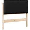 vidaXL vidaXL Tête de lit capitonnée Naturel et Noir 80 cm Pin massif