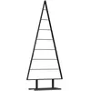 Arbre de Noël en métal avec support Noir 150 cm Acier vidaXL