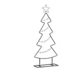 vidaXL vidaXL Arbre de Noël en métal avec support Noir 90 cm Acier