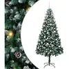 vidaXL Vidaxl Sapin De Noël Artificiel Vert 210 Cm Pvc, Acier Et Plast...