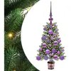 vidaXL Vidaxl Sapin De Noël Avec 150 Led Avec Support Vert 65 Cm Pe