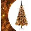 vidaXL Vidaxl Sapin De Noël Avec 150 Led Avec Support Doré 120 Cm Pet