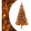 vidaXL Vidaxl Sapin De Noël Avec 150 Led Avec Support Doré 150 Cm Pet