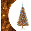 vidaXL Vidaxl Sapin De Noël Avec 150 Led Avec Support Doré 120 Cm Pet