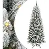 Sapin De Noël Artificiel Avec 300 Led Avec Support Blanc 240 Cm Vidaxl