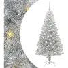 vidaXL Vidaxl Sapin De Noël Avec 150 Led Avec Support Argent 150 Cm Pe...