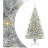 vidaXL Vidaxl Sapin De Noël Avec 150 Led Avec Support Argent 150 Cm Pe...