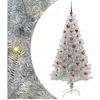 Vidaxl sapin avec 150 led avec support argent 150 cm pet