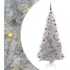 vidaXL Vidaxl Sapin De Noël Avec 300 Led Avec Support Argent 180 Cm Pe...