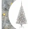 vidaXL Vidaxl Sapin De Noël Avec 150 Led Avec Support Argent 120 Cm Pe...