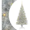 vidaXL Vidaxl Sapin De Noël Avec 150 Led Avec Support Argent 120 Cm Pe...