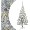 vidaXL Vidaxl Sapin De Noël Avec 150 Led Avec Support Argent 120 Cm Pe...
