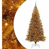 vidaXL Vidaxl Sapin De Noël Avec 300 Led Avec Support Doré 210 Cm Pet