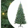 vidaXL Vidaxl Sapin De Noël Avec 300 Led Avec Support Vert 240 Cm Pvc