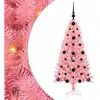 vidaXL Vidaxl Sapin De Noël Avec 150 Led Avec Support Rose 120 Cm Pvc