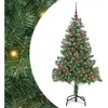 vidaXL Vidaxl Sapin De Noël Avec 150 Led Avec Support Vert 150 Cm Pvc