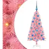 vidaXL Vidaxl Sapin De Noël Avec 150 Led Avec Support Rose 120 Cm Pvc