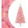 vidaXL Vidaxl Sapin De Noël Avec 150 Led Avec Support Rose 120 Cm Pvc