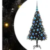 vidaXL Vidaxl Sapin De Noël Avec 150 Led Avec Support Noir 120 Cm Pvc
