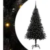 vidaXL Vidaxl Sapin De Noël Avec 150 Led Avec Support Noir 150 Cm Pvc