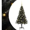 vidaXL Vidaxl Sapin De Noël Avec 150 Led Avec Support Noir 120 Cm Pvc