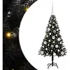 vidaXL Vidaxl Sapin De Noël Avec 150 Led Avec Support Noir 120 Cm Pvc