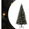 vidaXL Vidaxl Sapin De Noël Avec 300 Led Avec Support Noir 210 Cm Pvc