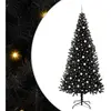 vidaXL Vidaxl Sapin De Noël Avec 300 Led Avec Support Noir 240 Cm Pvc