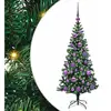vidaXL Vidaxl Sapin De Noël Artificiel Pré-Éclairé Vert 120cm Pvc Et M...