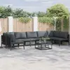 vidaXL Ensemble de canapé de jardin 8 pcs Anthracite Acier