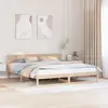 vidaXL Cadre de lit avec tête de lit naturelle 180 x 200 cm Pin massif