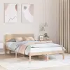 vidaXL Cadre de lit  avec tête de lit 140x190 cm en bois de pin massif