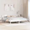 vidaXL Cadre de lit avec tête de lit Blanc 180 x 200 cm Pin massif