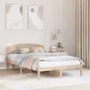 vidaXL Cadre de Lit avec Têtière 120x190 cm en Bois Massif de Pin