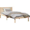 vidaXL Cadre de lit Marron 90 x 190 cm Bois de pin massif