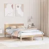 vidaXL Cadre de lit en bois de pin Naturel Bois de pin 140 x 190 cm