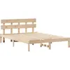 vidaXL Cadre de lit  avec tête de lit 150x200 cm Bois de pin massif