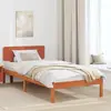 Cadre De Lit Avec Tête De Lit Brun Cire 90 X 200 Cm Pin Massif Vidaxl