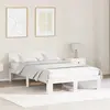 vidaXL Cadre de lit avec tête de lit Blanc 120 x 190 cm Pin massif