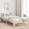 vidaXL Cadre de lit avec tête de lit naturelle 75 x 190 cm Pin massif