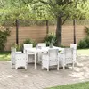 vidaXL Table d'extérieur  Blanc Polypropylène Moyenne Durable