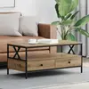 vidaXL Table basse chêne artisanal 100 x 51 x 45 cm Bois d'ingénierie