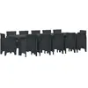 vidaXL Ensemble de salle à manger de jardin avec coussins 13 pcs