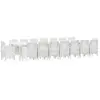 vidaXL Ensemble salle à manger jardin 17 pcs Blanc 16 personnes